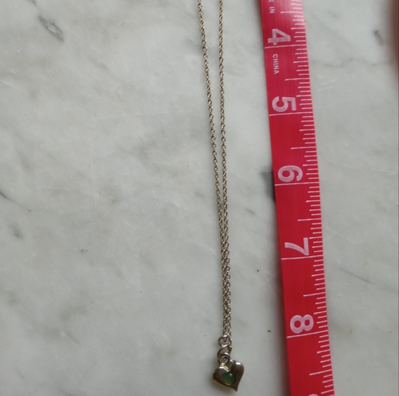 Silvertone necklace with mood heart - Picture 2 of 2